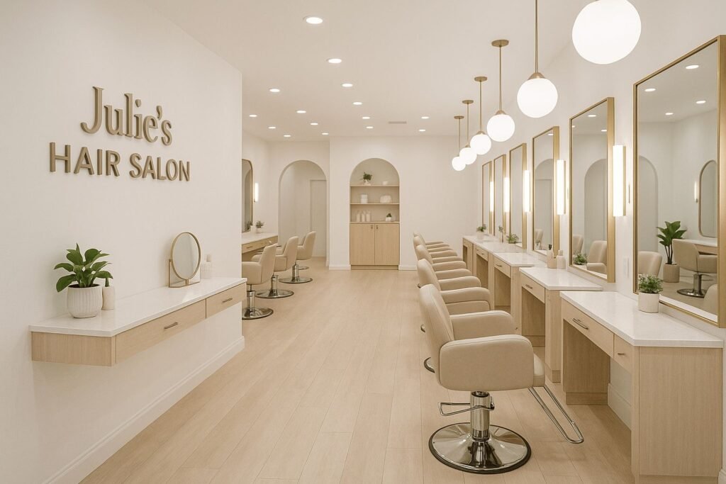 Julie's hair salon stylists stations